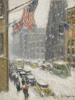 Flags up Fifth Avenue, c. 1945-1955